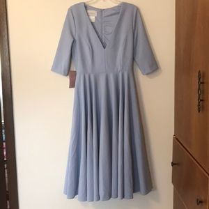 BHLDN Valdis dress in pale blue